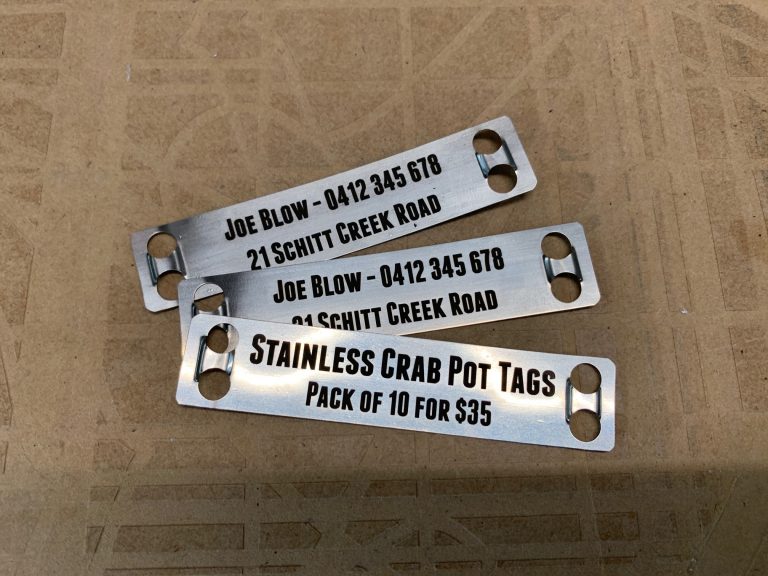 Stainless Crab Pot Tag (10 Pk) • Newprint Hrg - Print And Sign Solutions